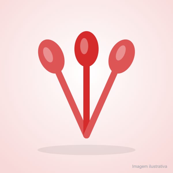 Colher Festa Vermelha 623 Strawplast